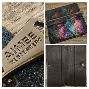 Aimee Kestenberg Black and Iridescent Card Holder
